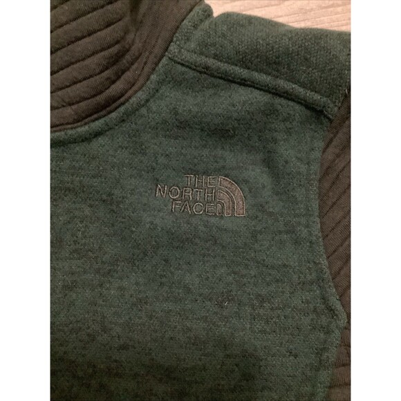The North Face Women’s Small Agave Hybrid Fleece Jacket Green Black Full Zip - Picture 2 of 6